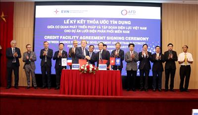 LỄ KÝ KẾT THOẢ ƯỚC TÍN DỤNG KHOẢN VAY  KHÔNG BẢO LÃNH CHÍNH PHỦ GIỮA EVN VÀ  AFD CHO DỰ ÁN LƯỚI ĐIỆN PHÂN PHỐI MIỀN NAM