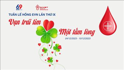 TCBC KẾT QUẢ THỰC HIỆN CHƯƠNG TRÌNH HIẾN MÁU TÌNH NGUYỆN TUẦN LỄ HỒNG EVN LẦN THỨ IX